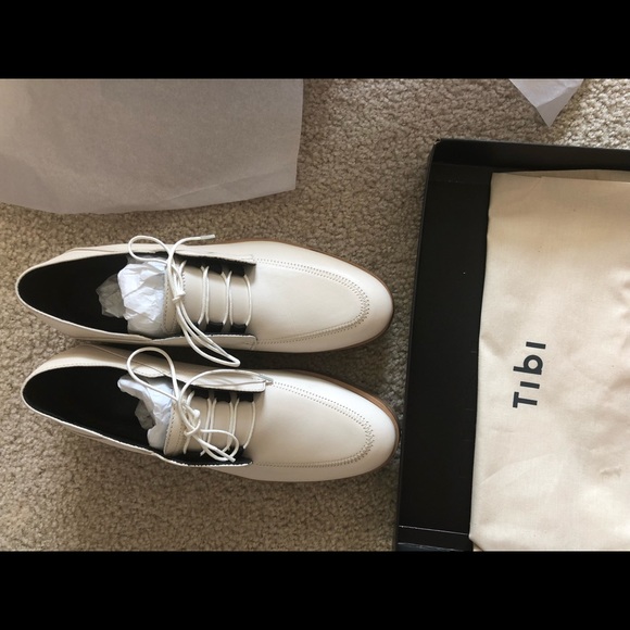 Tibi phoebe calf oxforf in ivory - Picture 2 of 7